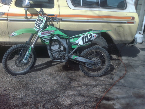  My dirtbike (before i rescued it from sticker hell)