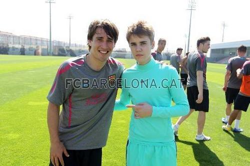  Justin Bieber trains with Barça