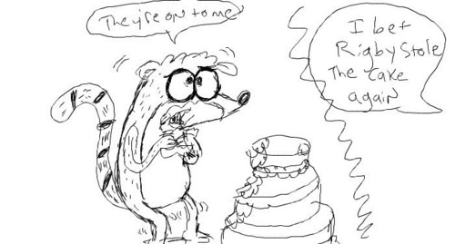  Rigby Eating Cake