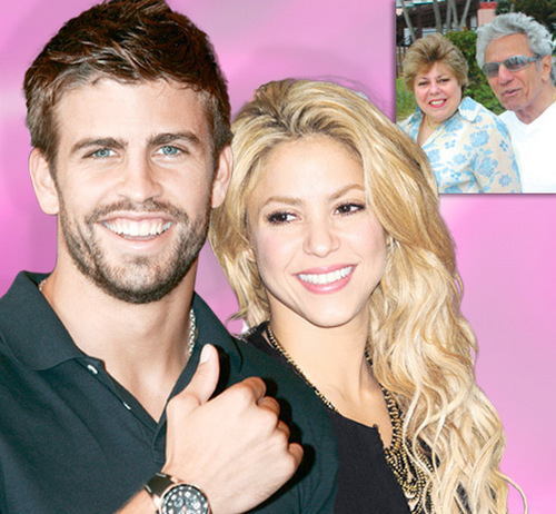  shakira His parents traveled to Spain to meet Piqué ... ! And were fascinated with him....