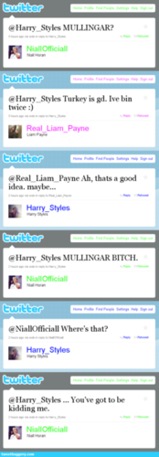  Their Twitter fightXD Poor Niall:((