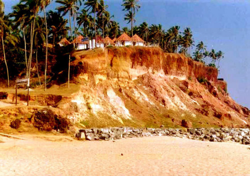  Varkala beach, pwani