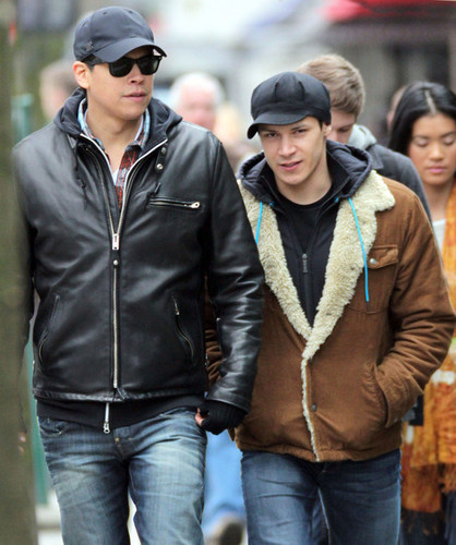  Alex Meraz And Chaske Spencer Out And About In Vancouver