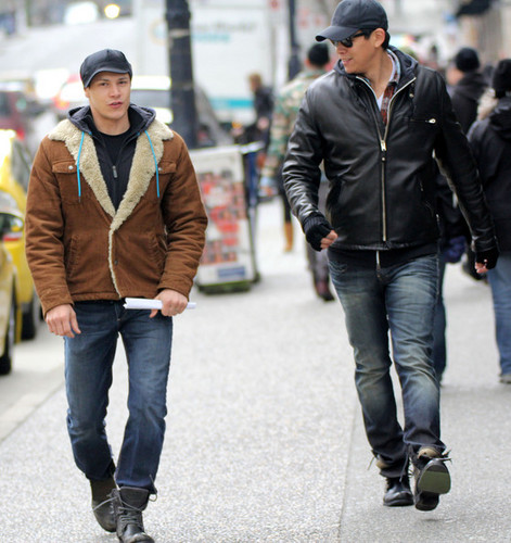  Alex Meraz And Chaske Spencer Out And About In Vancouver