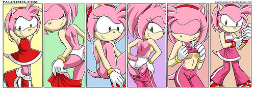  Amy Rose getting dressed