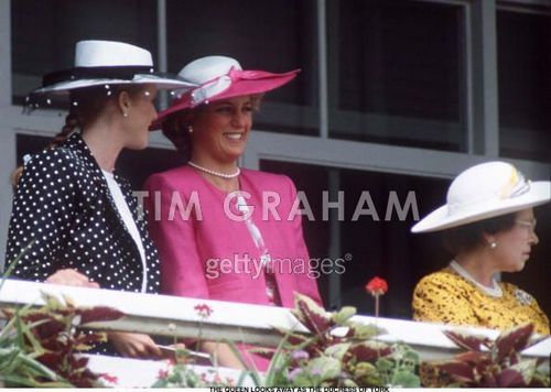  Diana And Sarah Ferguson At Derby