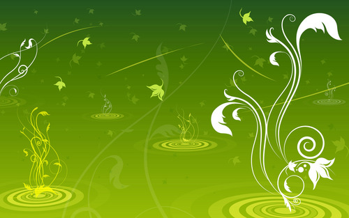  Green Swirls 壁紙