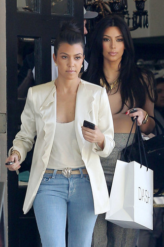  Kim and Kourtney Kardashian at Dash