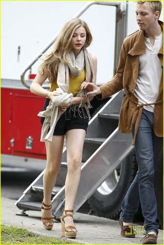  On the set of "Hick" (April 4th, 2011)