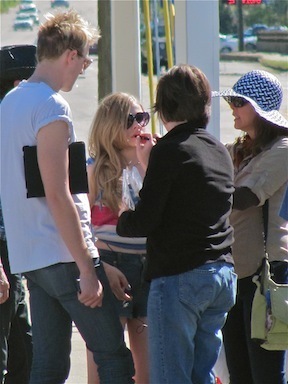 On the set of "Hick" (April 7th, 2011)