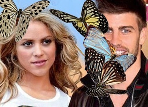 Piqué and Shakira butterfly love 2