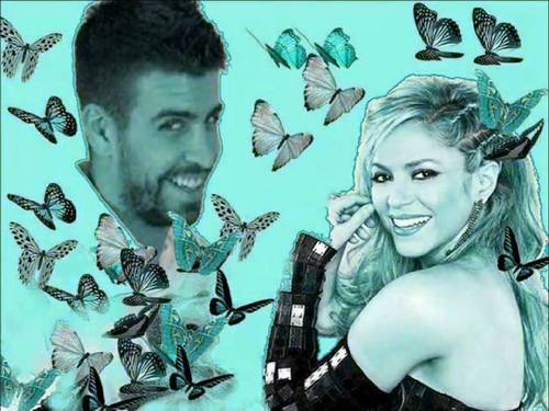 Piqué and Shakira butterfly love colours