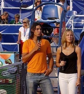 Rafael Nadal in 2005 and  charming blonde