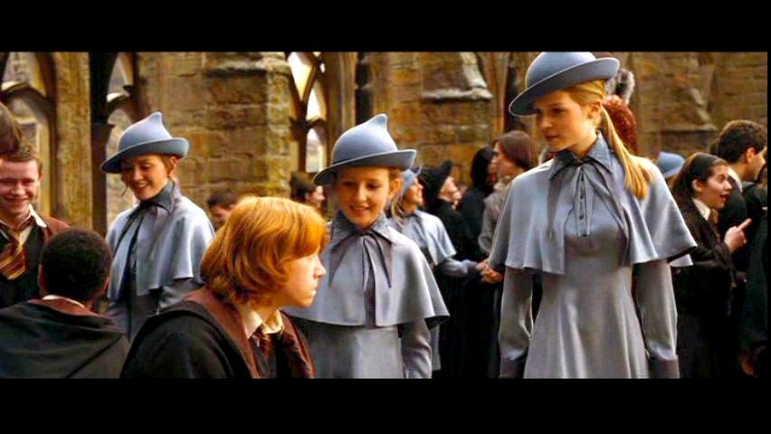 Fleur Delacour with her sister Gabrielle and Ron Weasley