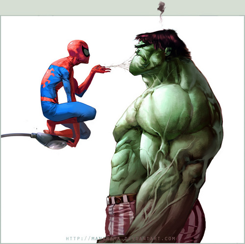  Hulk vs Spiderman