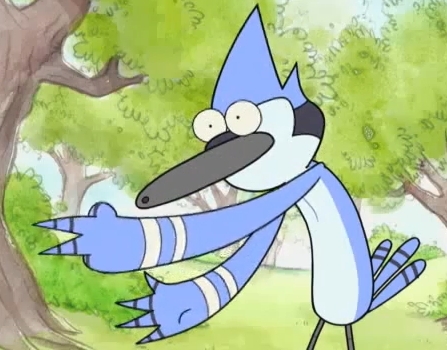  Mordecai playing rock paper scissors