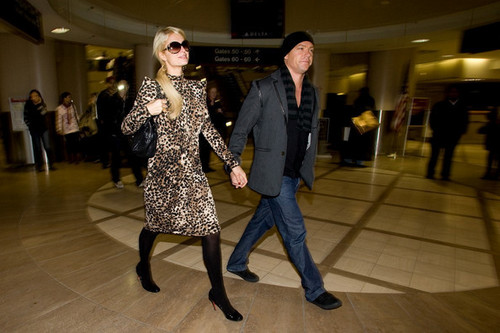 Paris Hilton and Cy Waits at LAX