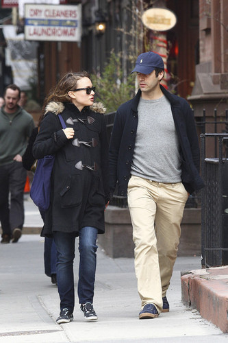  Taking a stroll with Benjamin Millepied around the neighborhood, New York City (April 15th 2011)