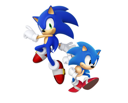  Modern Sonic and Classic Sonic