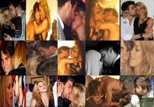  Shakira kiss Nadal and Piqué