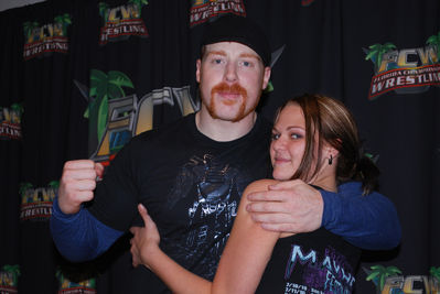  Sheamus with a پرستار