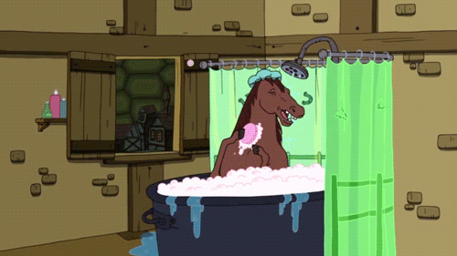  mandi, shower Horse