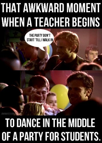  That awkward moment when a teacher...