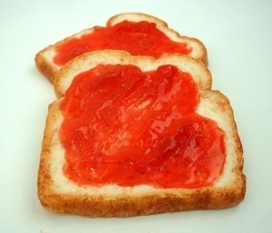  strawberry jam, jamu on toast Soap