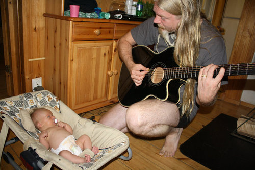 marco performing for jukka's new baby girl