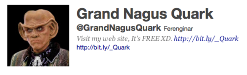  Grand Nagus Quark - Twitter