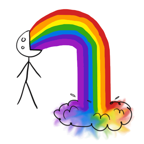 Rainbow Puke. :D