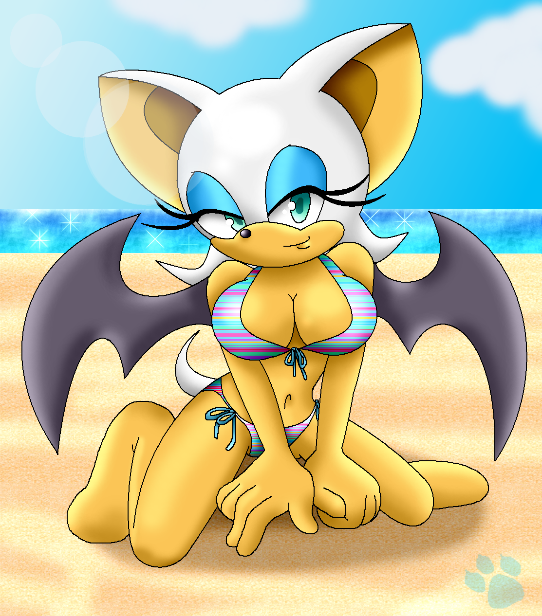 rouge the swimmer