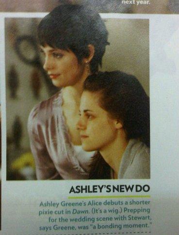  Alice's (@AshleyMGreene) new hairdo in BD! First pic of Alice from the movie!