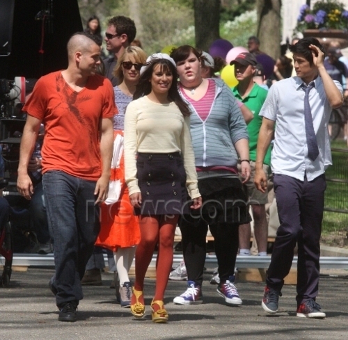 Lea & Mark on set in NYC