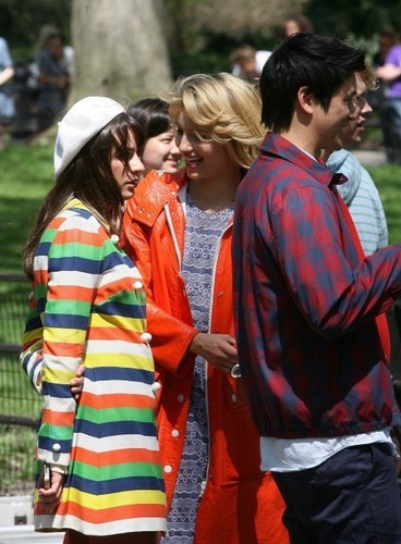  filming Glee in nyc *-*