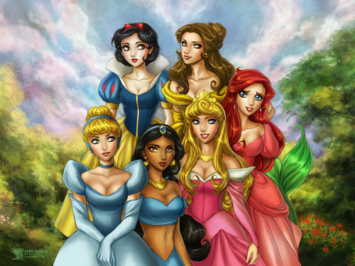  ডিজনি princesses, realistic <3