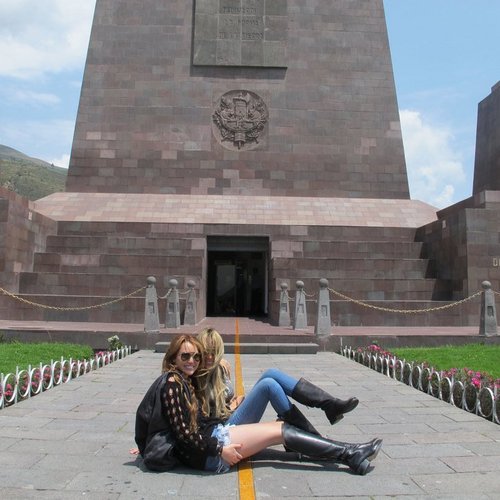  Miley - Visiting the Equator in Ecuador (29th April 2011)