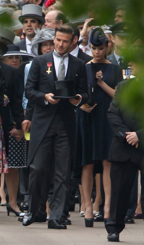  The Beckhams at the Royal Wedding