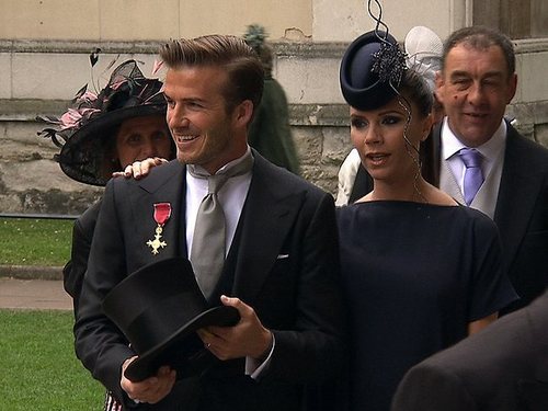  The Beckhams at the Royal Wedding