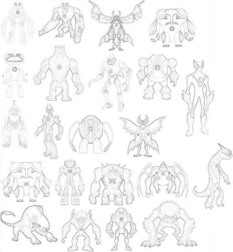  Drawing Of All Of The Aliens