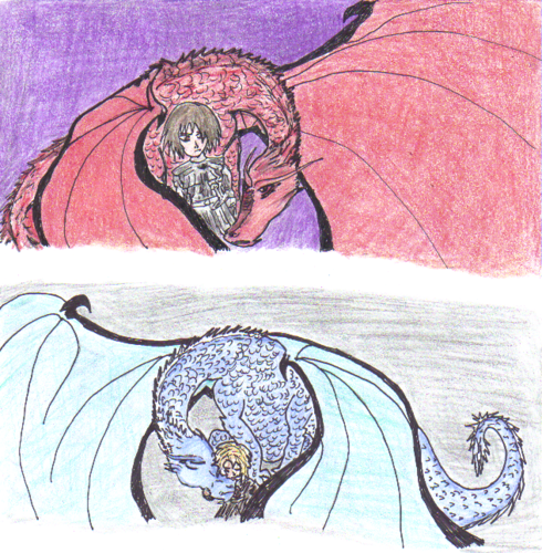  Eragon and Saphira/Murtagh and Thorn
