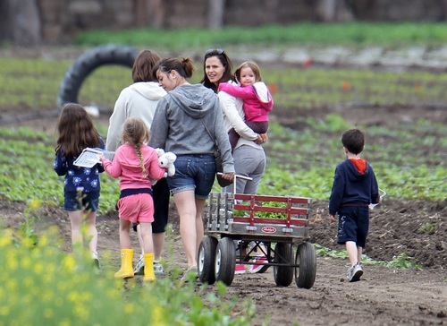  Jen @ the Community Farm in Thousands Oaks with violet and Seraphina 4/21/11