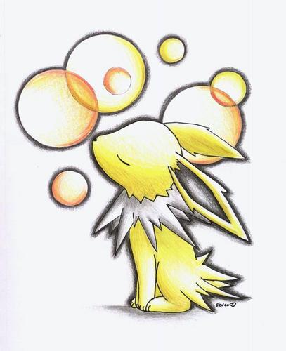  Jolteon with bubbles