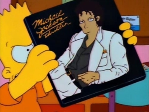  MICHAEL JACKSON THRILLER ALBUM ON THE SIMPSONS CARTOON
