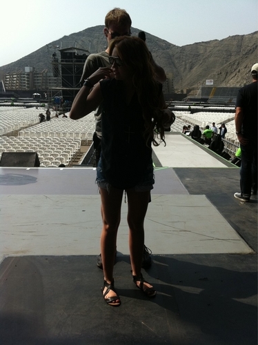  Miley - At Soundcheck on Tour in Lima, Peru (1st May 2011)