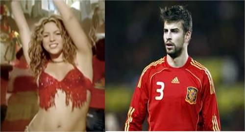 Shakira Piqué red love !!