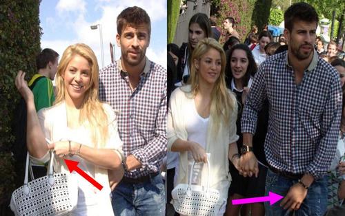  Shakira and Piqué :they vain covering body !
