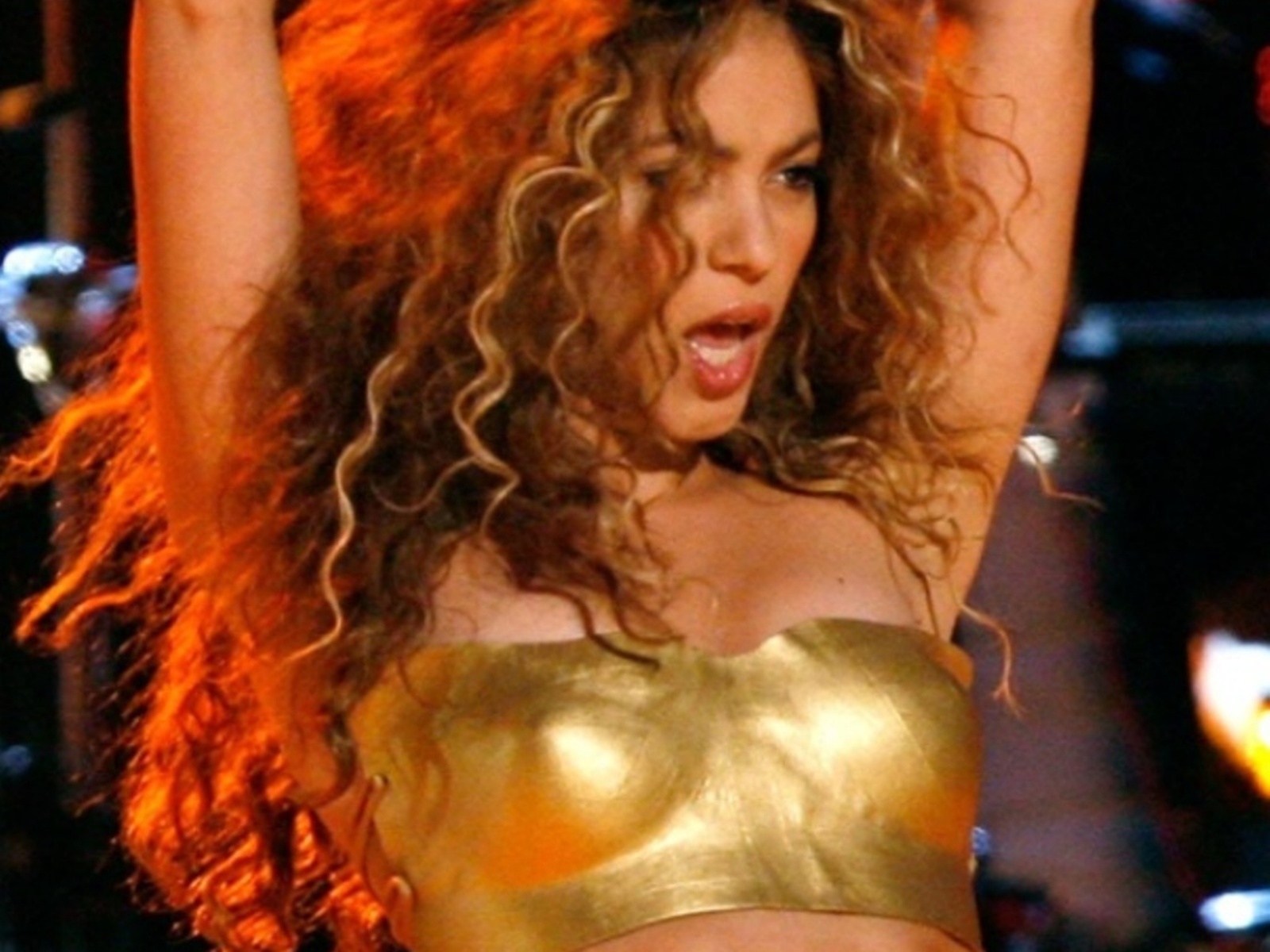 Shakira gold nipple big 