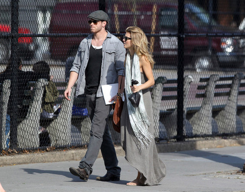  AnnaLynne McCord and boyfriend Kellan Lutz are seen shopping in Soho