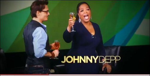  May 5 2011 johnny Depp At Oprah Winfrey 显示